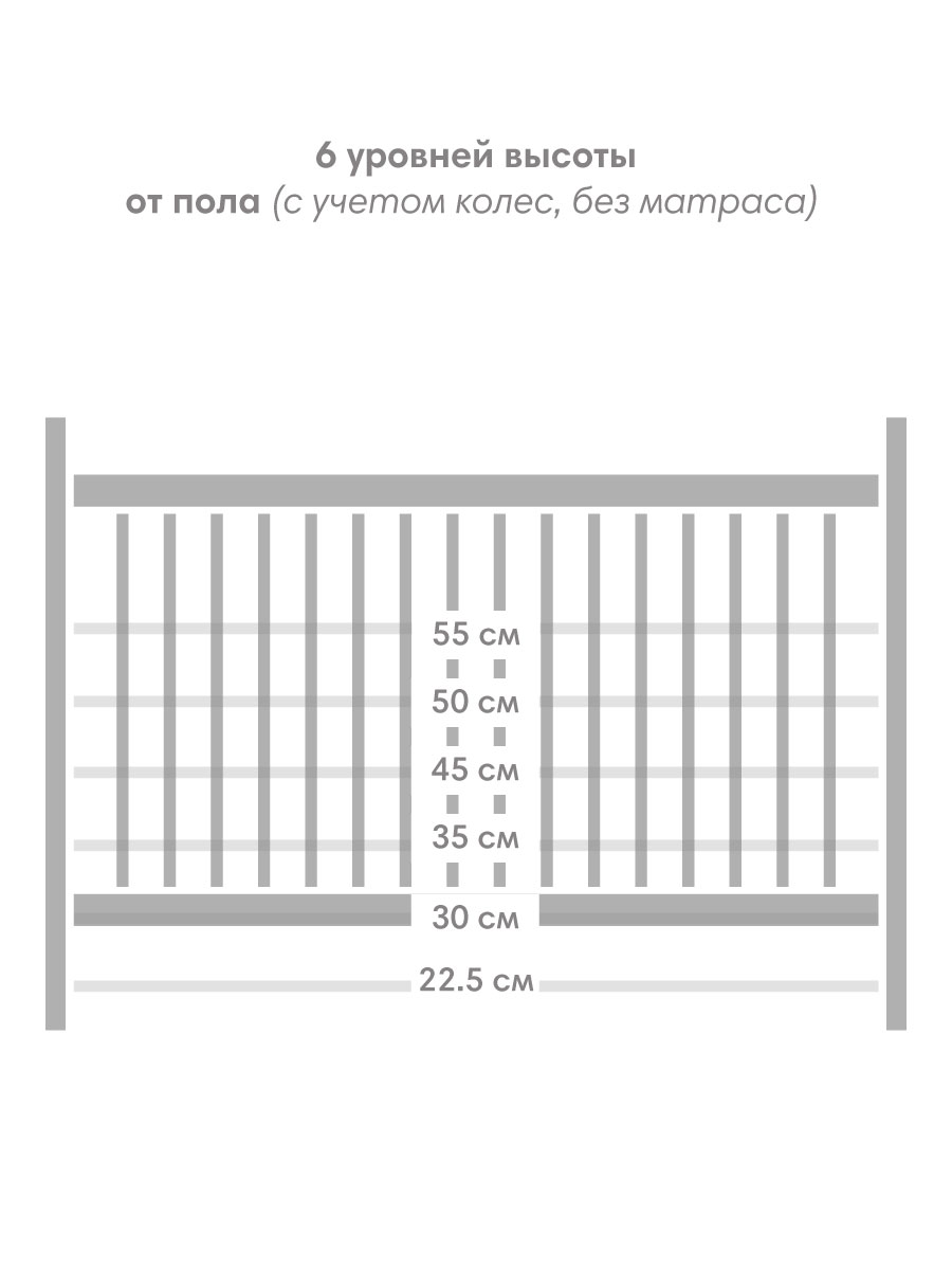 Детская кроватка OLANT BABY Sova Mini 90х50см, без маятника (черный) - фото 17