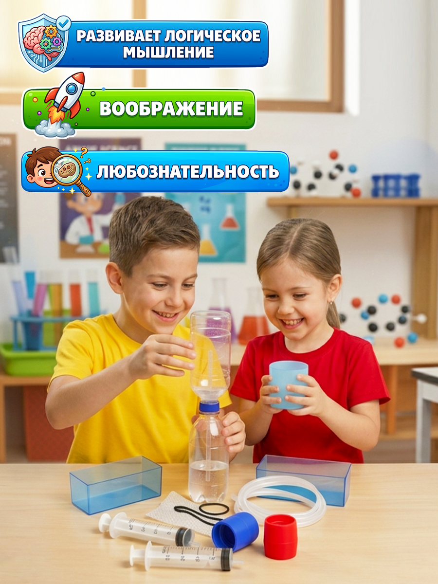 Набор для опытов Профессор Эйн эксперимент Сила воды - фото 5