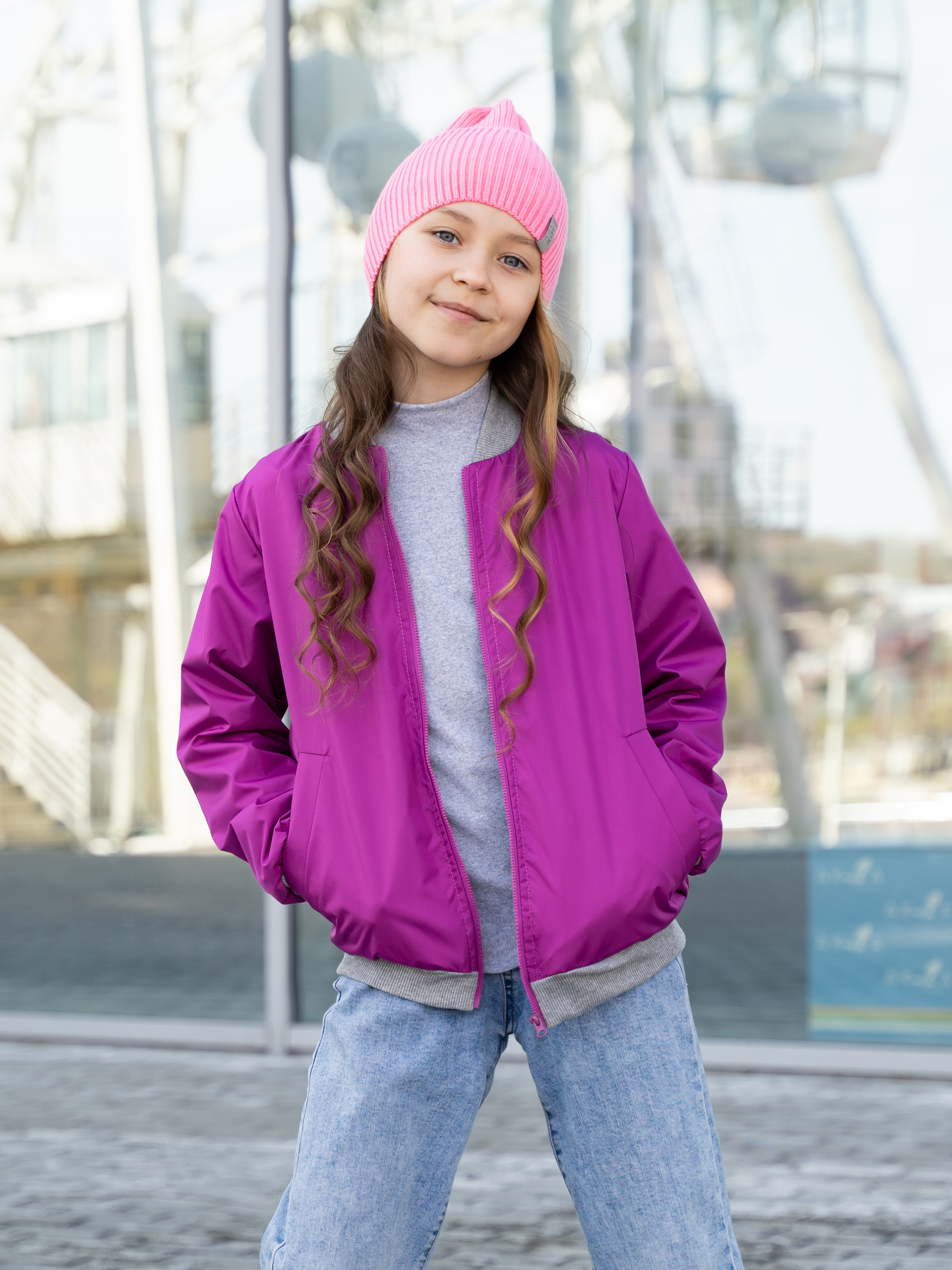 Бомбер Arctic kids 20-024 фуксия - фото 3