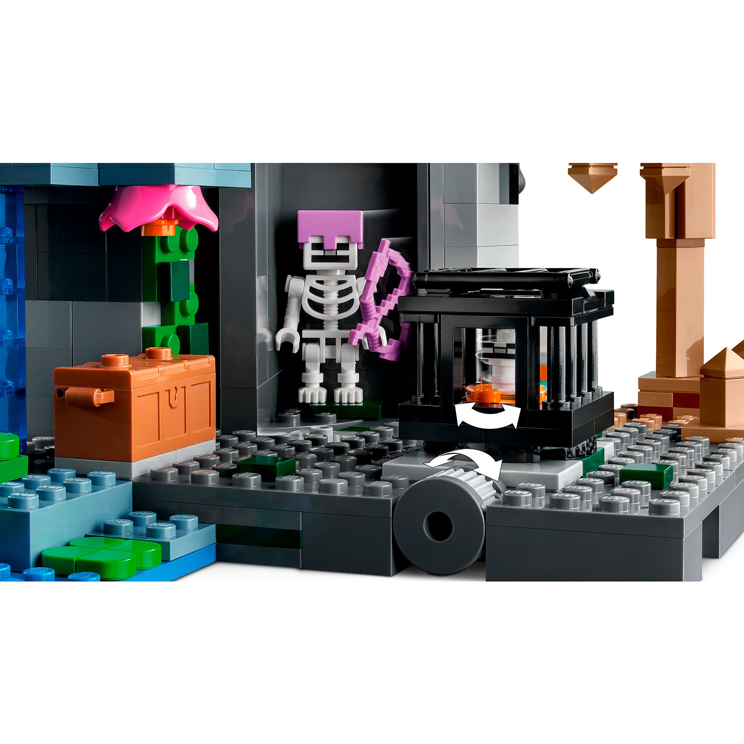 Конструктор LEGO Minecraft Подземелье скелета блочный - фото 7