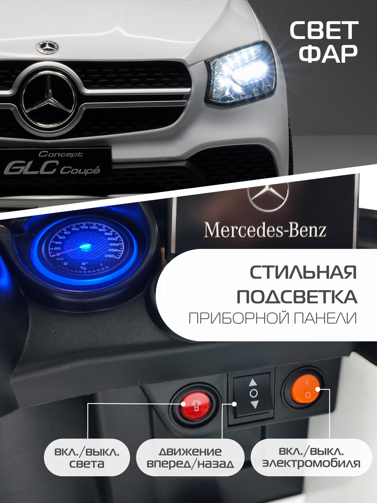 Электромобиль CITYRIDE Mercedes Benz GLC Coupe С пультом ДУ - фото 5