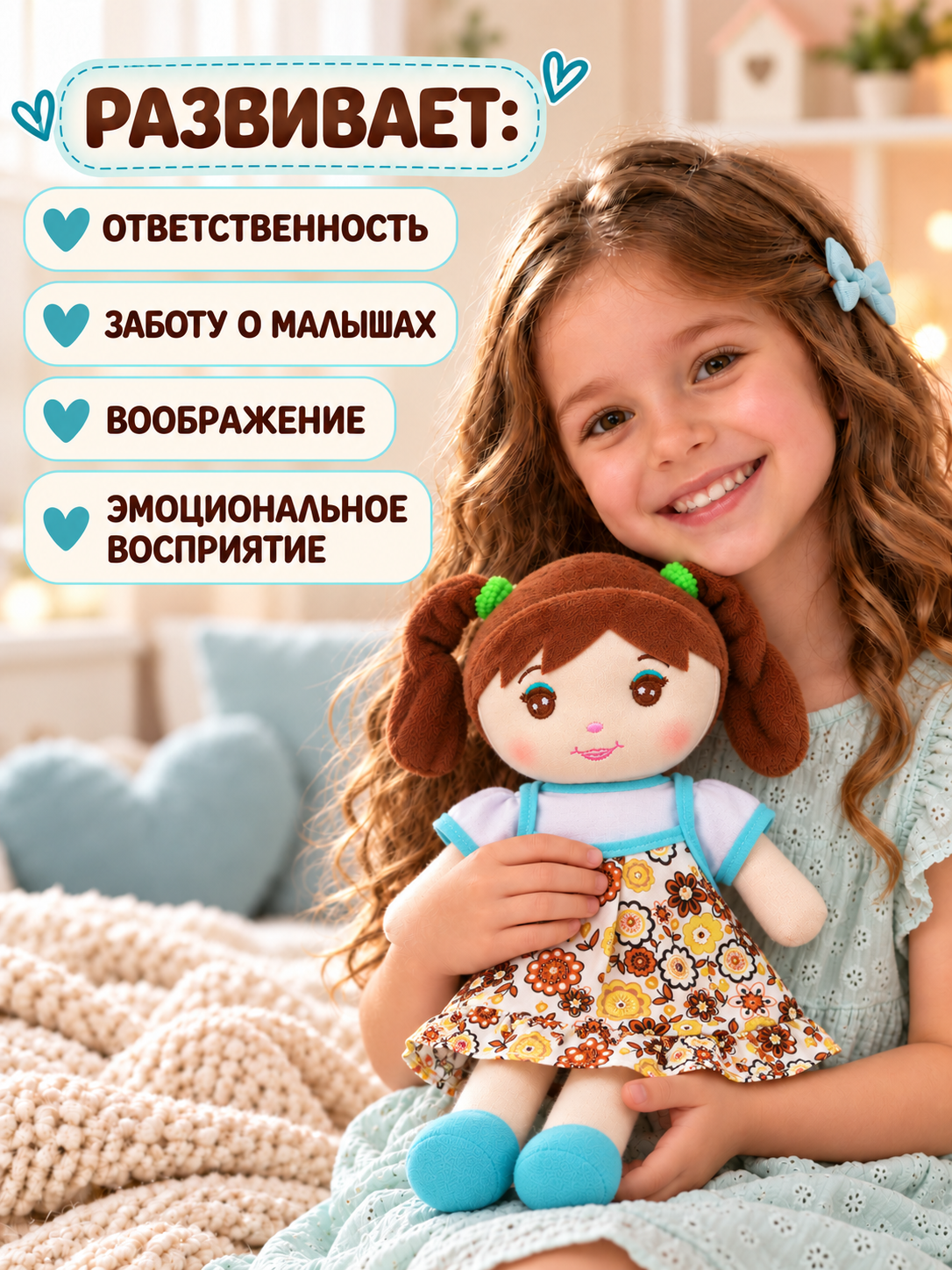 Мягкая игрушка AMORE BELLO говорящая 32см - фото 3