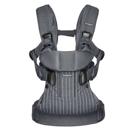 Рюкзак-переноска BabyBjorn One Cotton Mix Пинстрайп Cерый