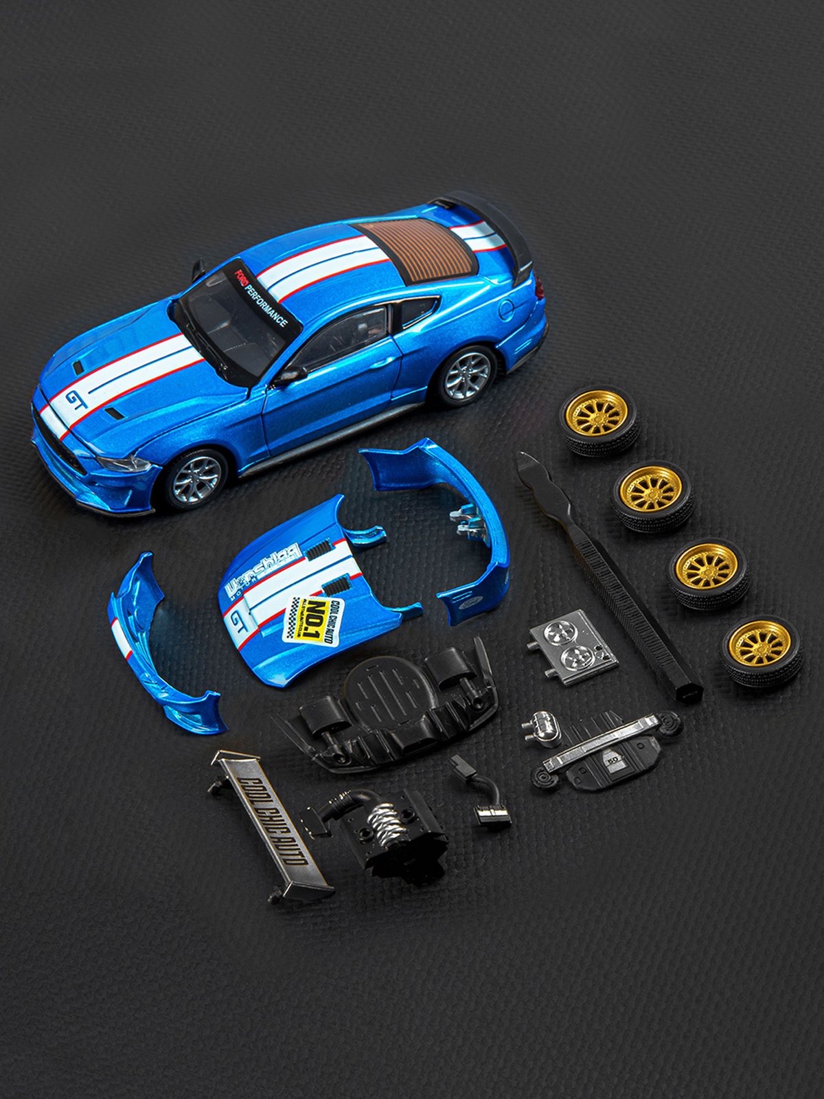 Автомобиль АВТОпанорама Ford Mustang Сборная модель 1:42 JB1251726 - фото 32