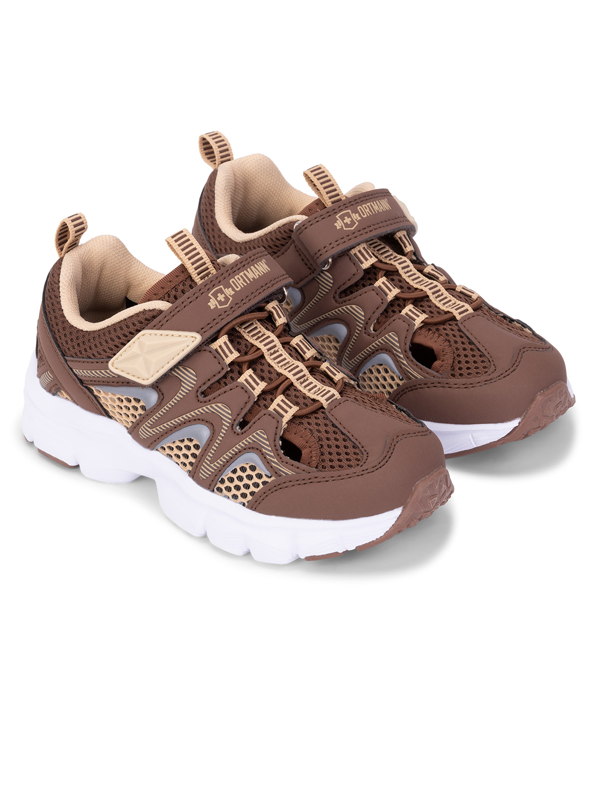 Кроссовки ортопедические ORTMANN kids 23.19 Borken_коричн. / беж. - фото 1