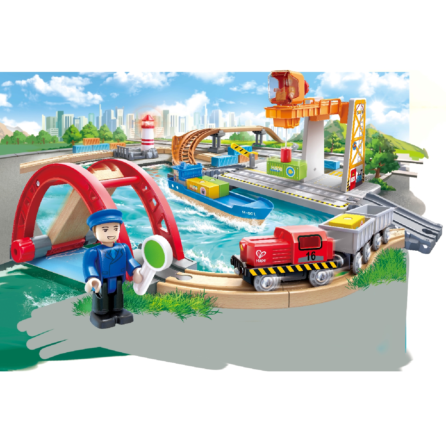 Набор железнодорожный Hape E3790_HP - фото 17
