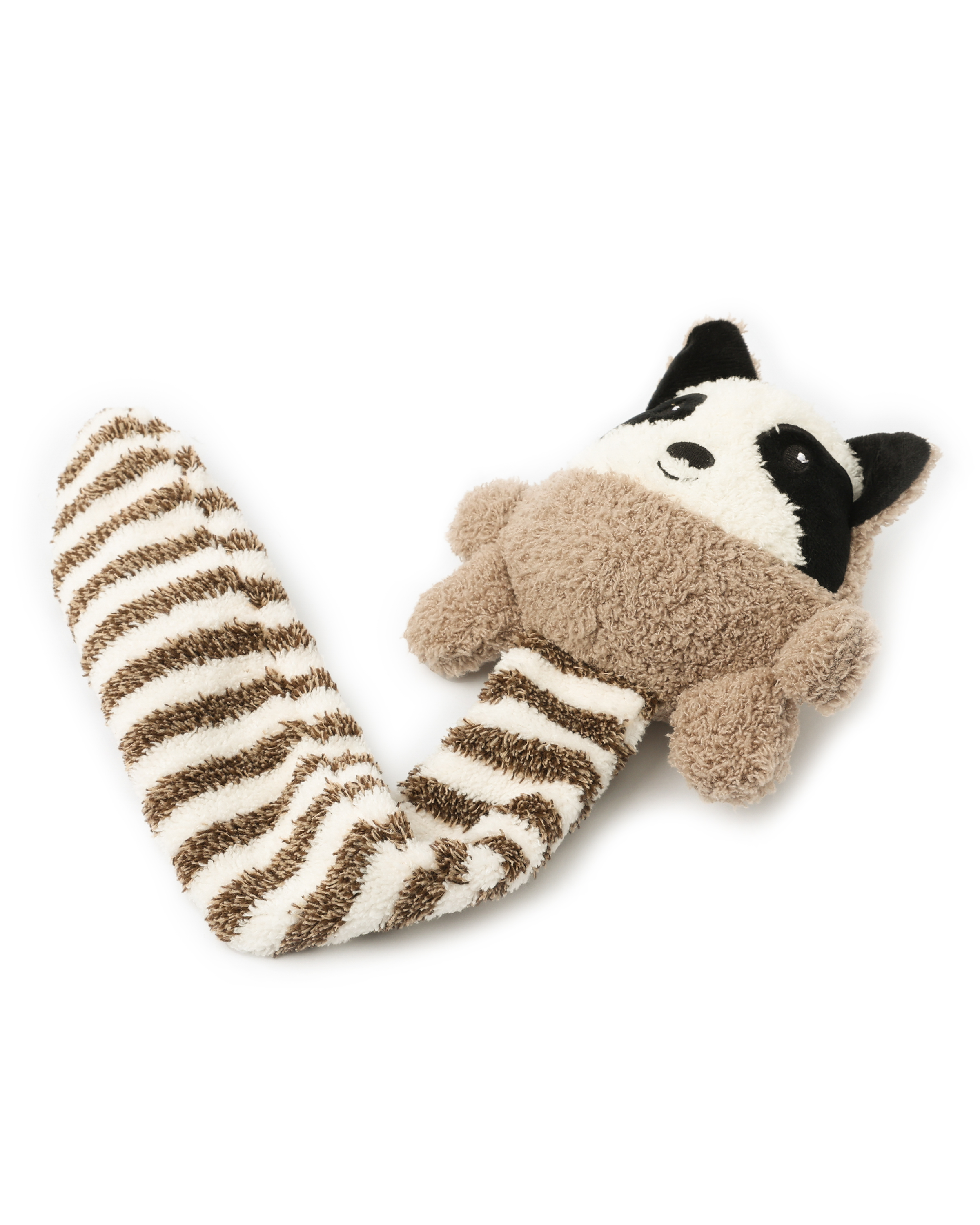 Игрушка для собак Barbaks Енот-Федосей длинный хвост мягкий с пищалкой шуршит 48см - фото 3