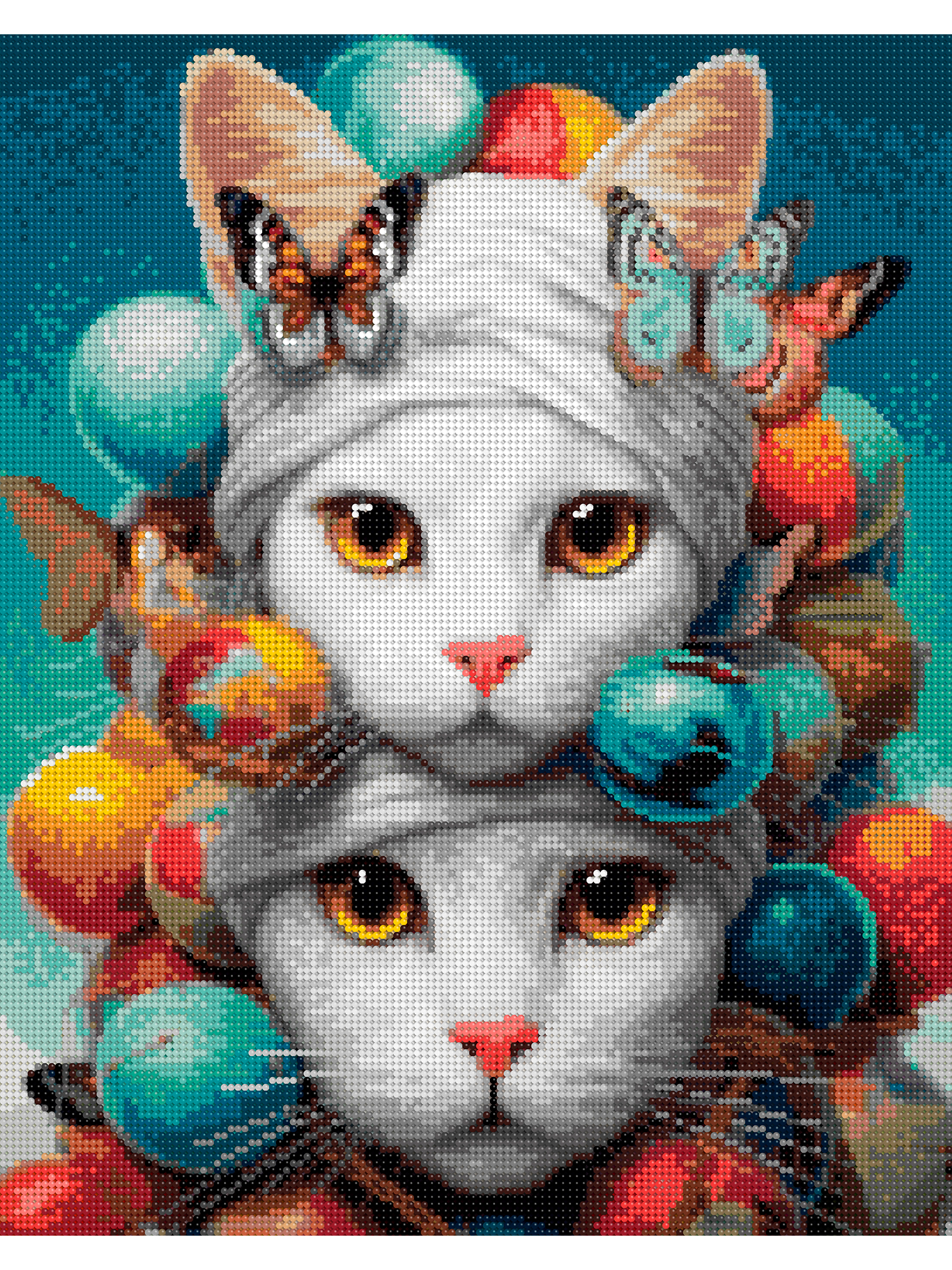 Алмазная мозаика Art on Canvas Белые кошечки в ассортименте - фото 2