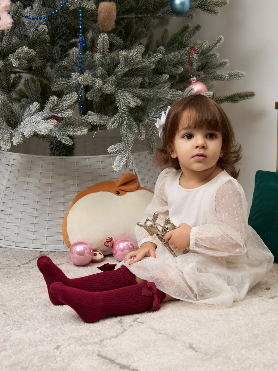 Гольфы 2 пары ALEX YVN BG-1507-2-беж-бордовые - фото 6