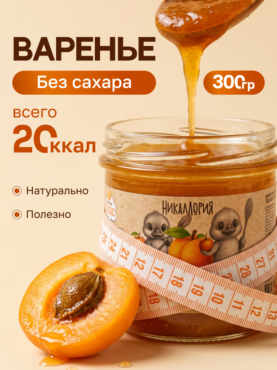 Варенье Никаллория абрикосовое без сахара - фото 1