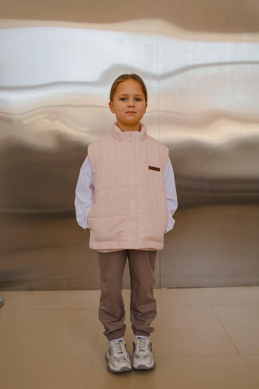 Жилет MINIDINO В-Ж-004Жилет утепленный Овер йогурт - фото 5