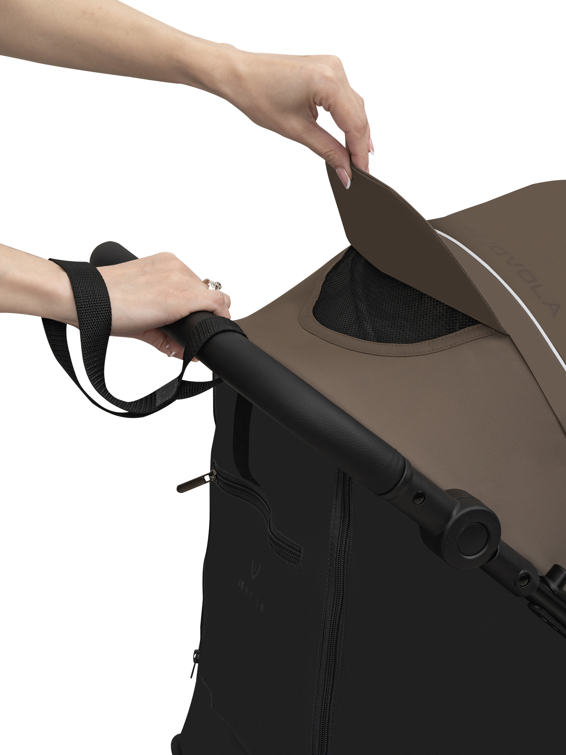 Коляска прогулочная JOVOLA Selena SL темно-бежевый-серый - фото 28