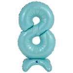 Шар GRABO Цифра 8 фольгированный Pastel-Blue 1207-4272