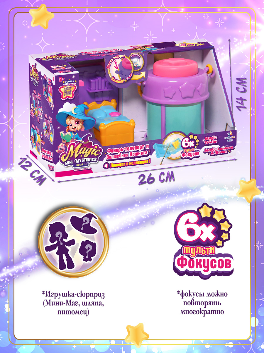 Игровой набор MAGIC MINI MYSTERIES Фонарь-телепорт, Спальня Луны - фото 2