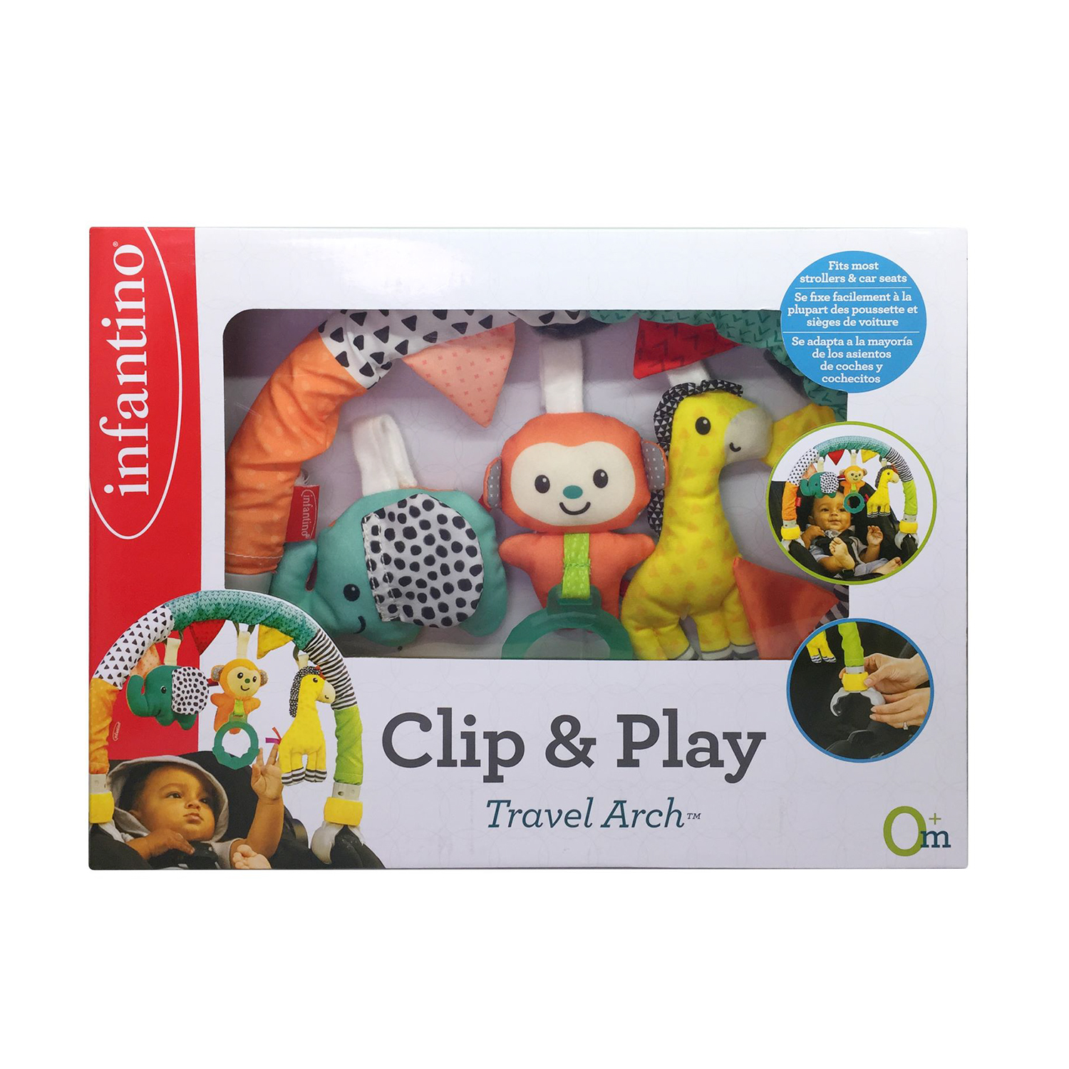 Игрушка INFANTINO дуга для коляски Дружные зверюшки - фото 3