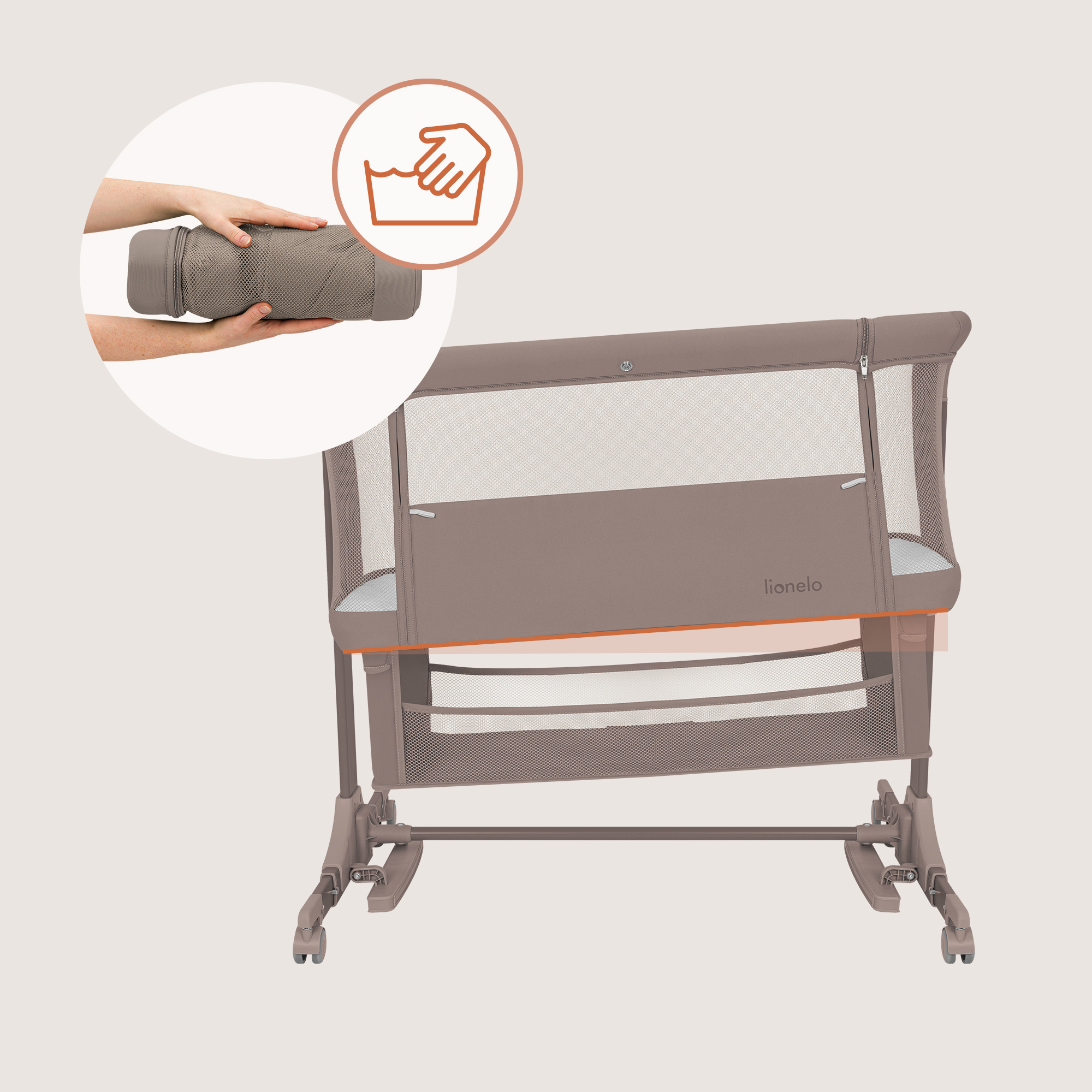 Колыбель Lionelo Jodie коричневый - фото 8