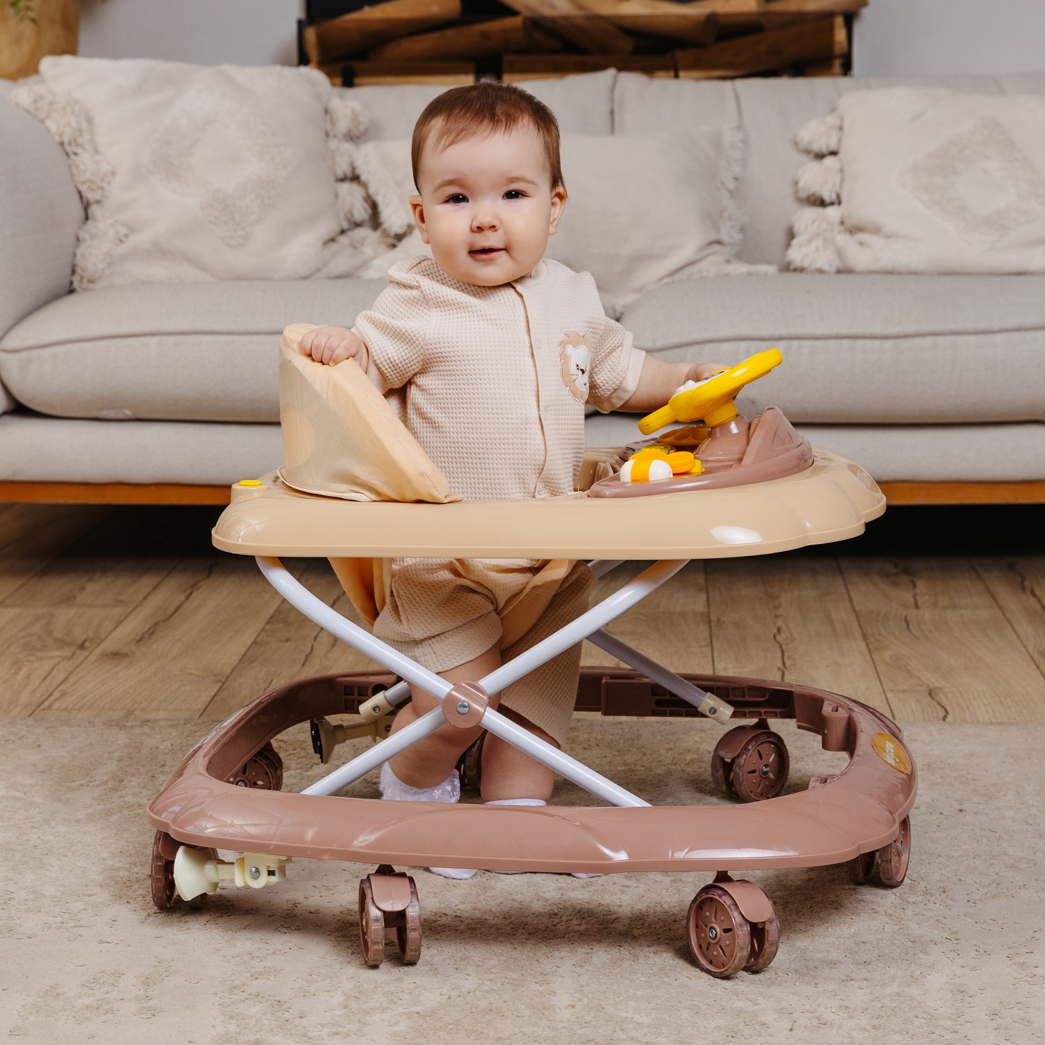 Ходунки BabyCare Optima коричневый - фото 14