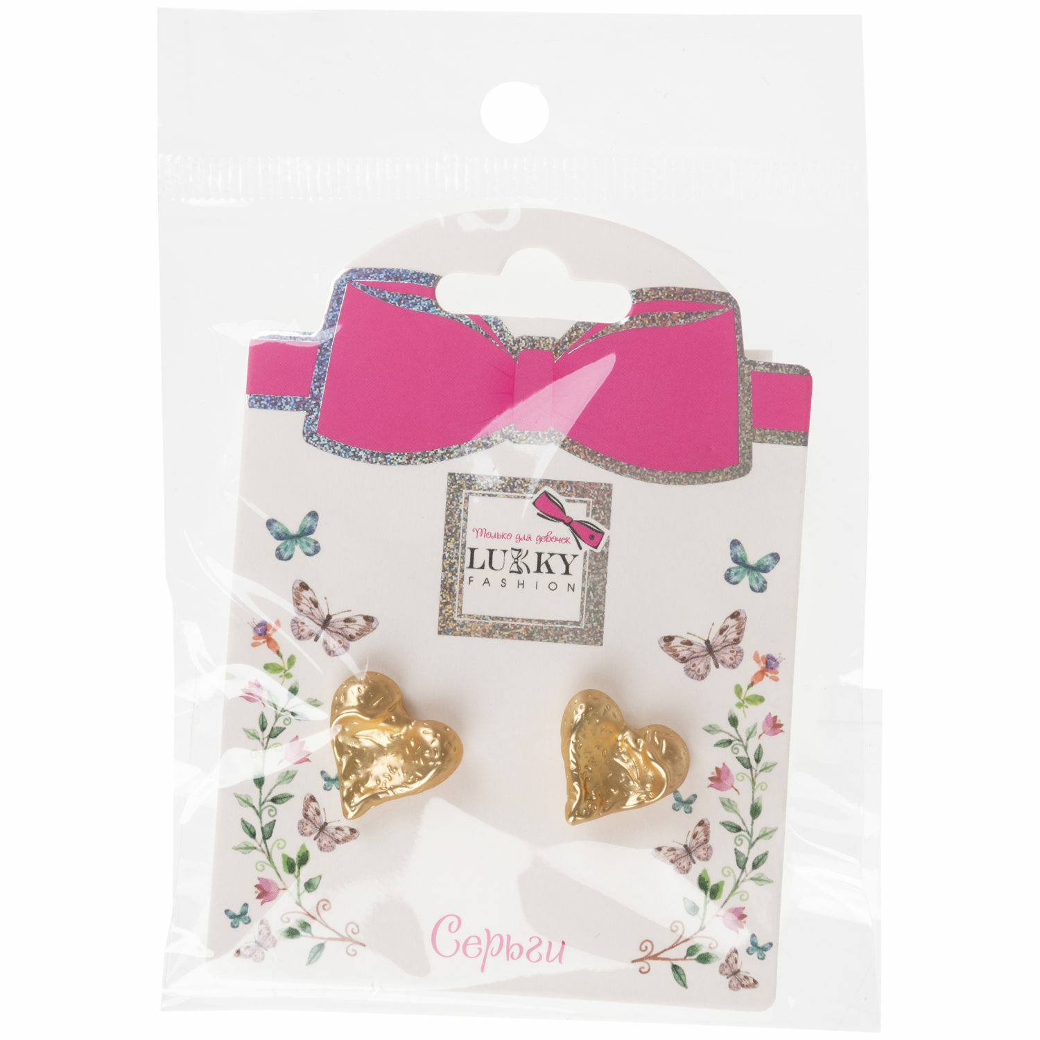 Серьги LUKKY Сердца 1 шт. Т24726 - фото 5