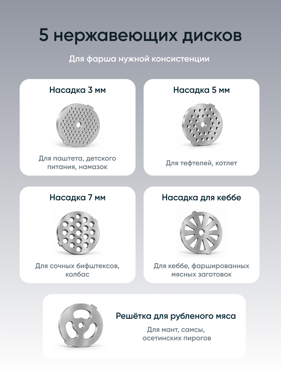 Мясорубка электрическая HALMAN HMG-2400 - фото 3