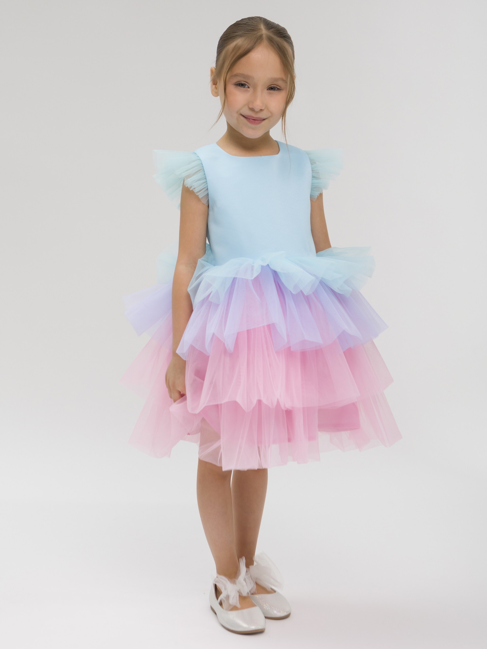 Платье LELUkids 1231.24_зефирка_голубой - фото 4