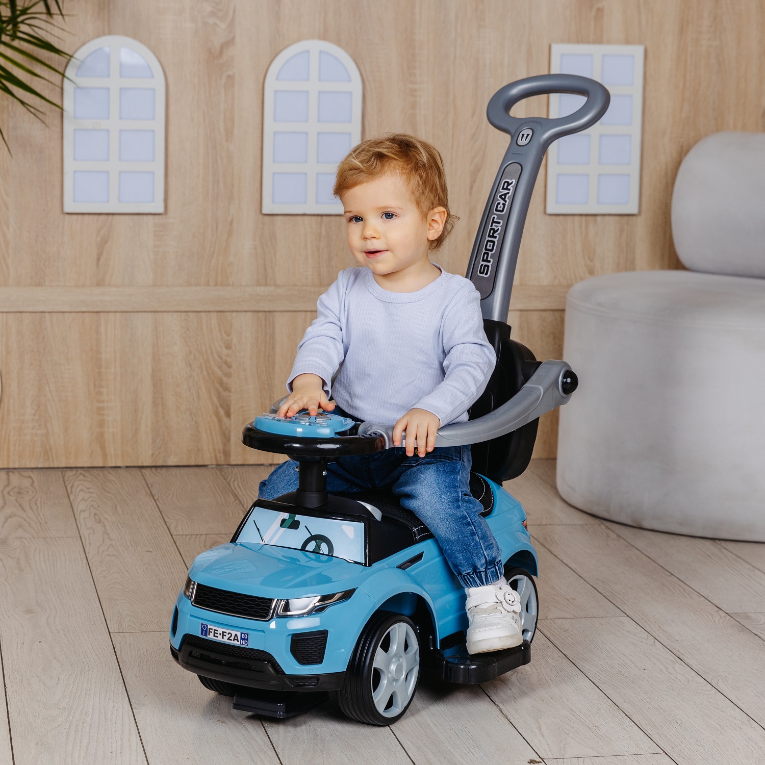 Пушкар BabyCare Sport car с ручкой - фото 14