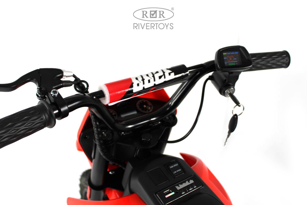 Электромотоцикл RIVERTOYS E777KX-MOTO-RED - фото 12
