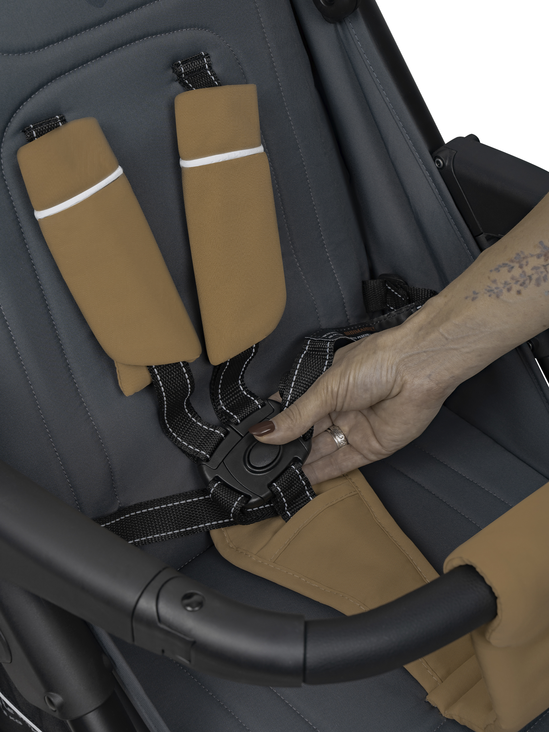 Коляска прогулочная JOVOLA Selena SL, бежевый-серый - фото 23