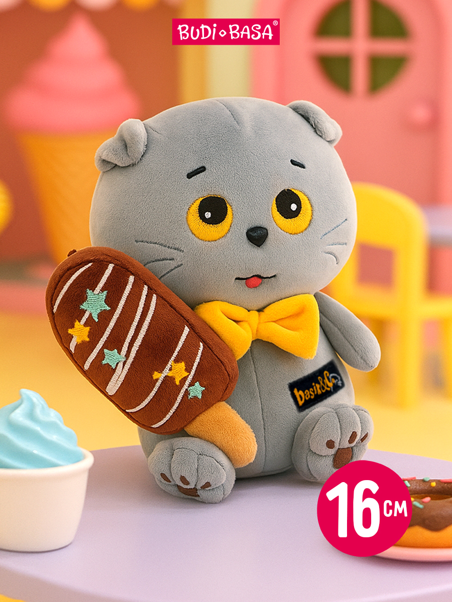 Мягкая игрушка BUDI BASA Кот Басик Эскимо 16см - фото 1