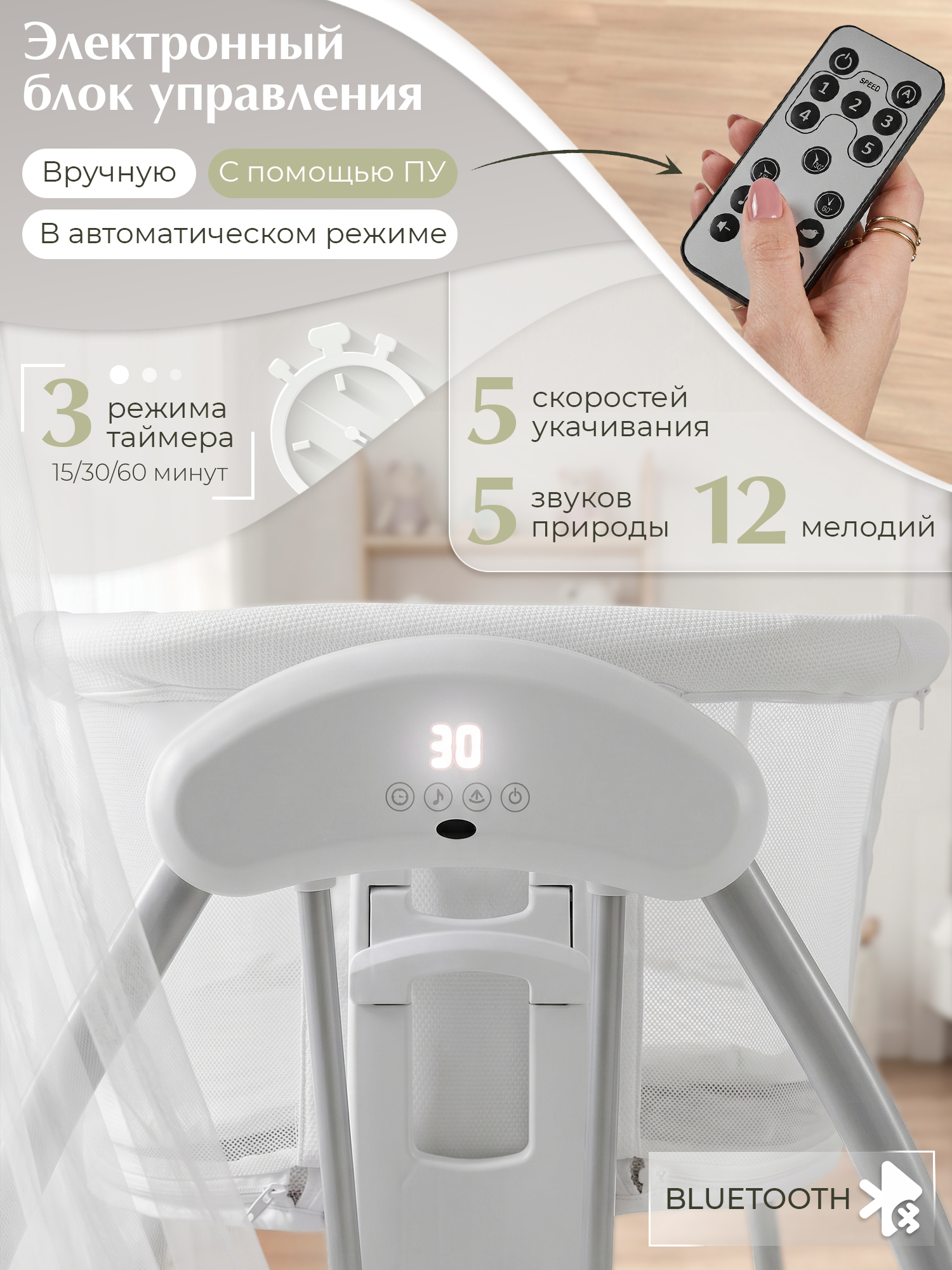 Колыбель Sweet Baby Melodia белый - фото 5