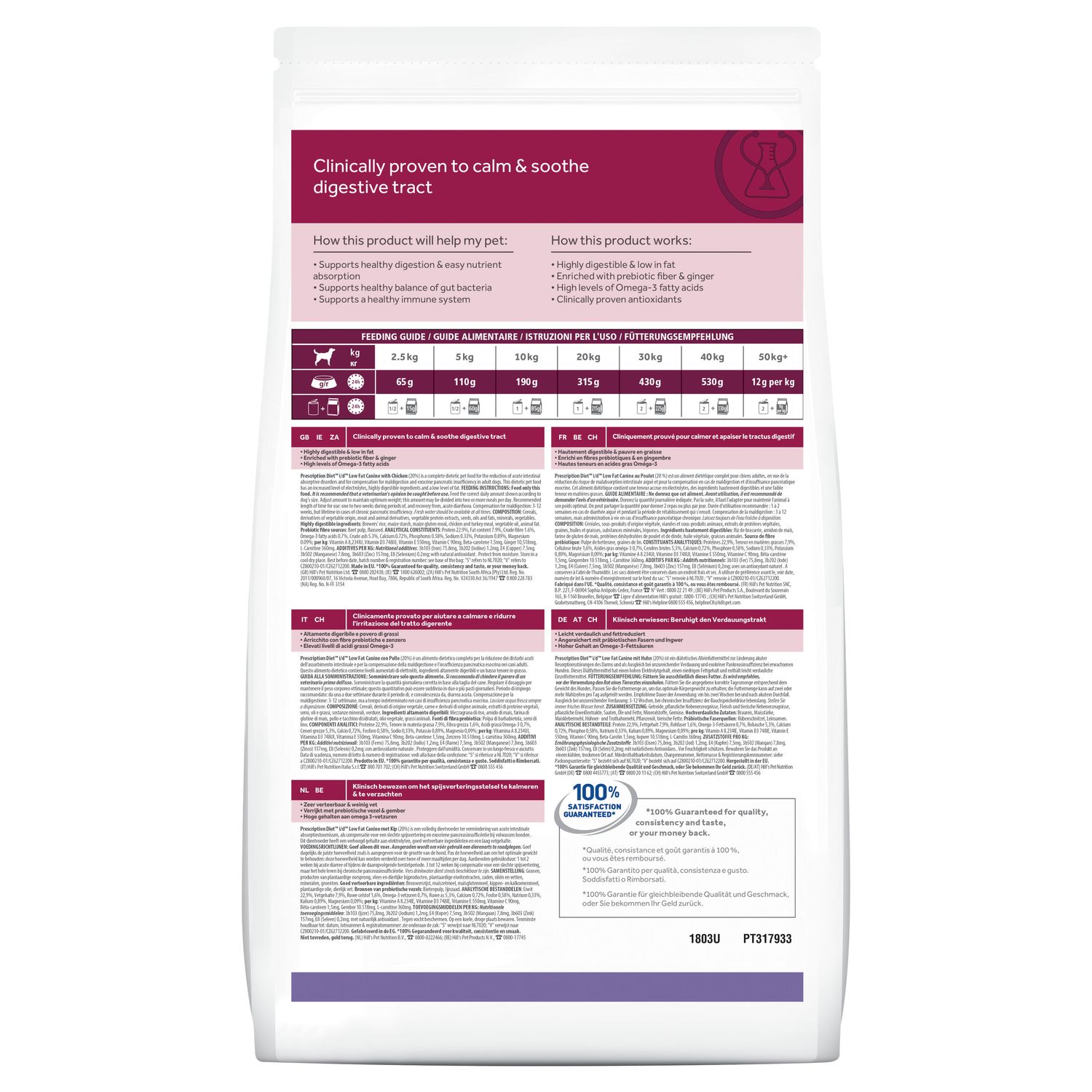Корм для собак HILLS 1.5кг Prescription Diet i/d LowFat DigestiveCare для ЖКТ и поджелудочной железы с курицей сухой - фото 2