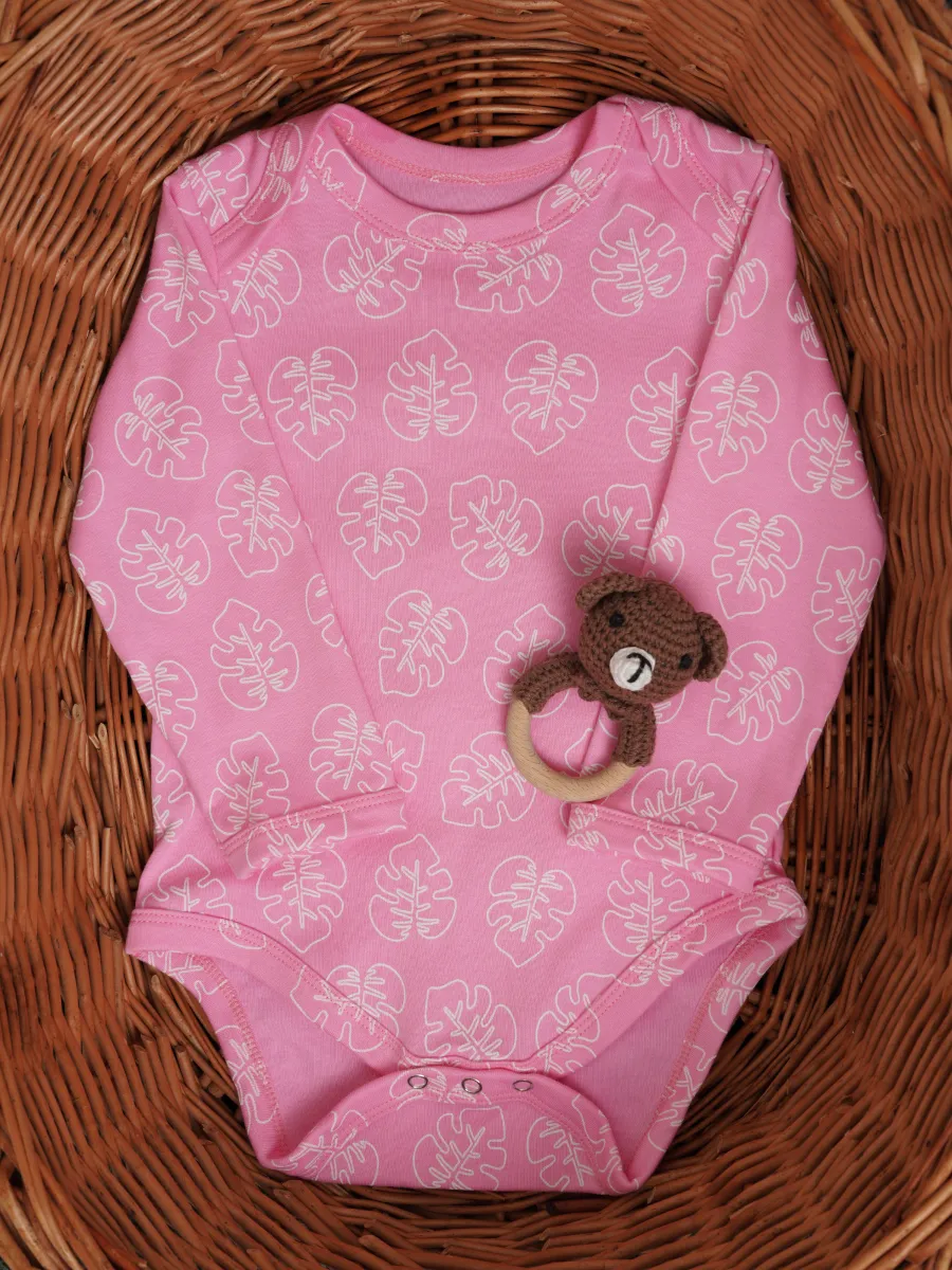 Боди 3 шт Супер Пупс нбр/3пр/боди/SK20розовыйлисточкиветочки - фото 11