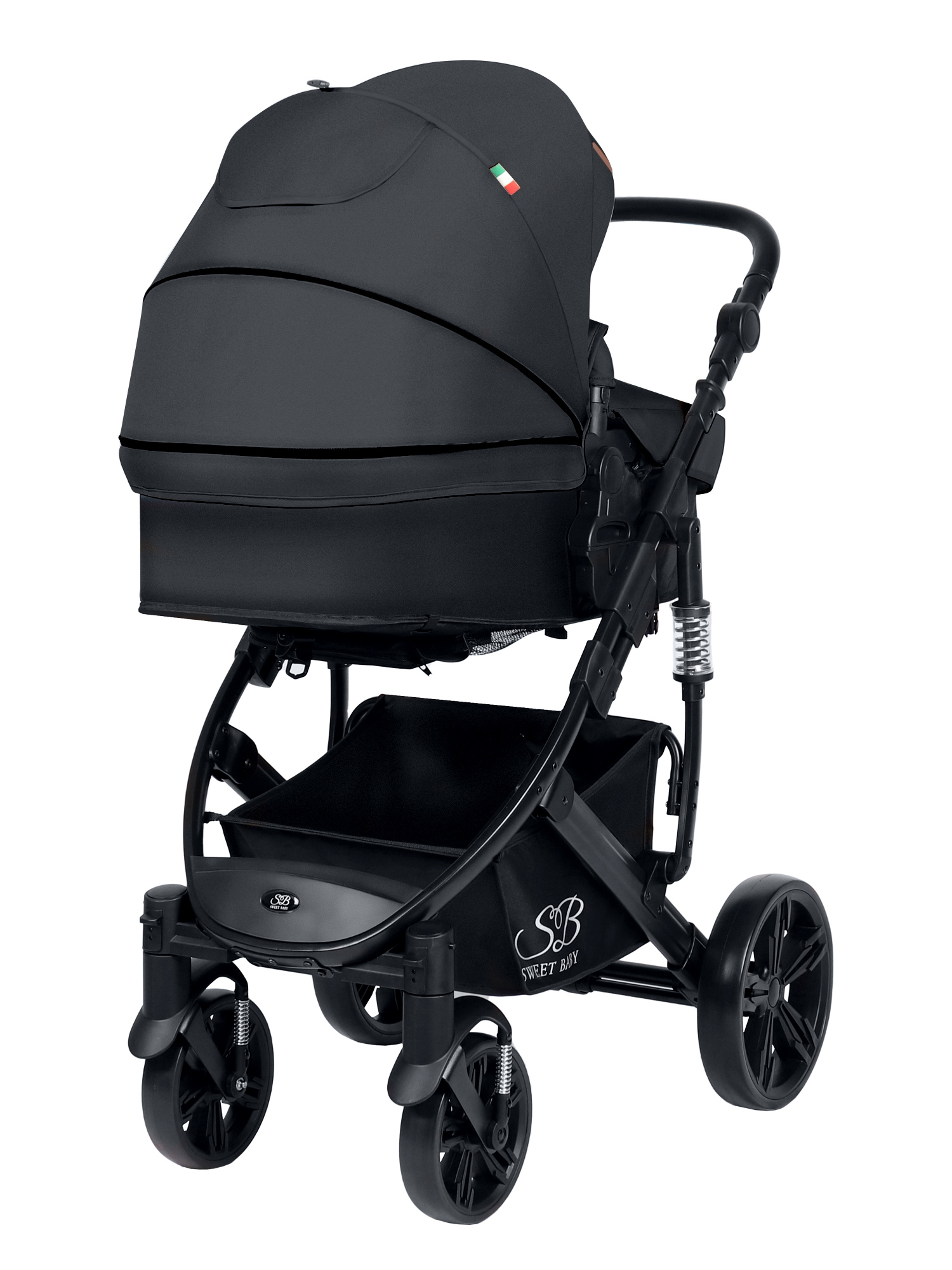Коляска трансформер Sweet Baby Comfort black black черный - фото 12