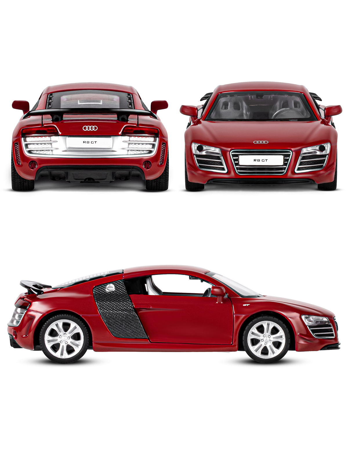 Автомобиль АВТОпанорама Audi R8 GT 1:32 JB1251311 - фото 6
