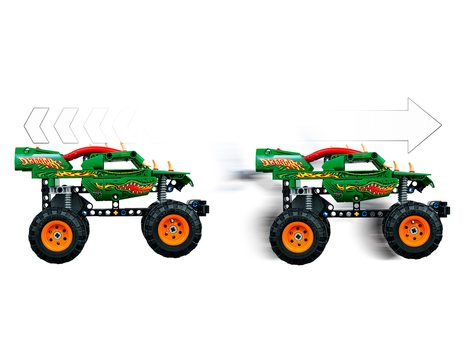 Конструктор LEGO Technic Внедорожник монстр-трак Дракон блочный - фото 3