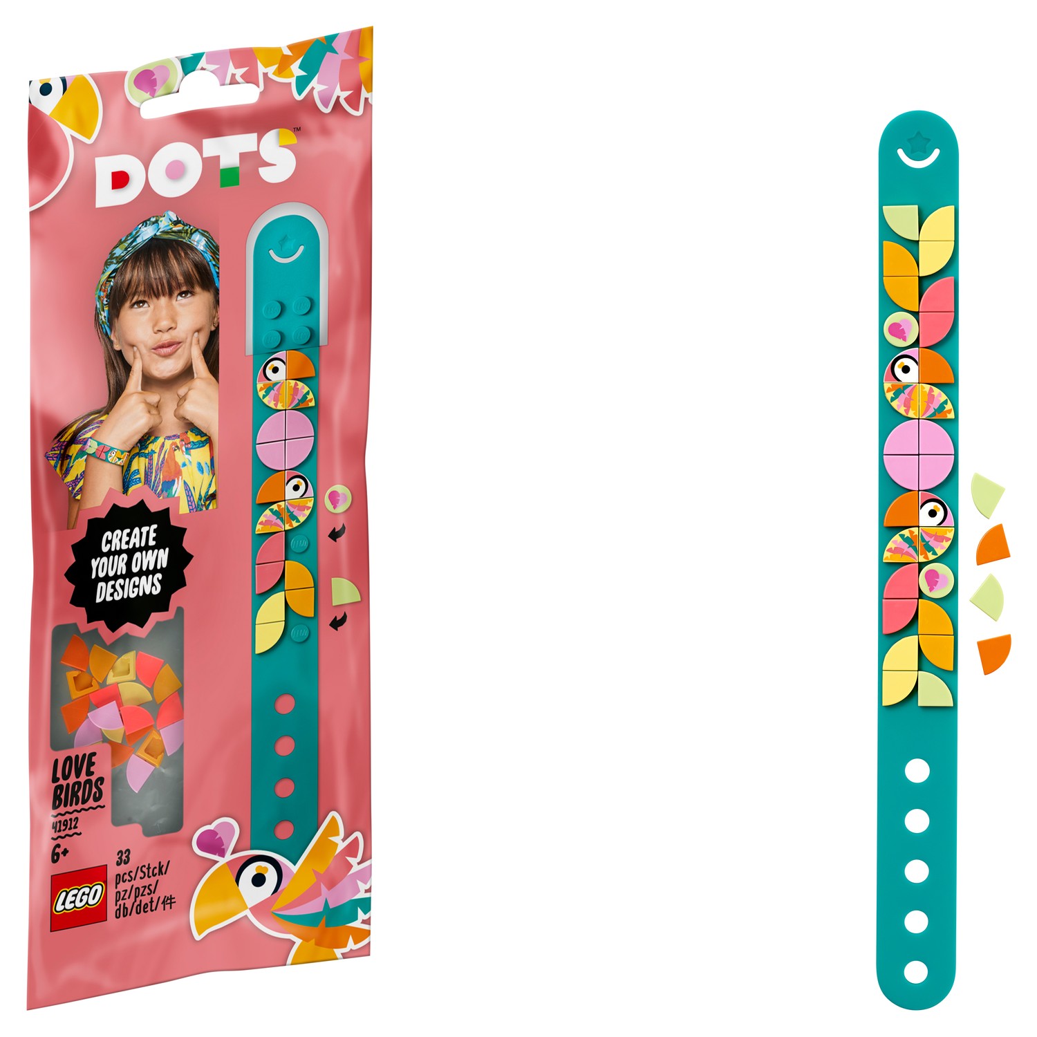 Конструктор LEGO DOTS Браслет Попугайчики 32 дет. - фото 1