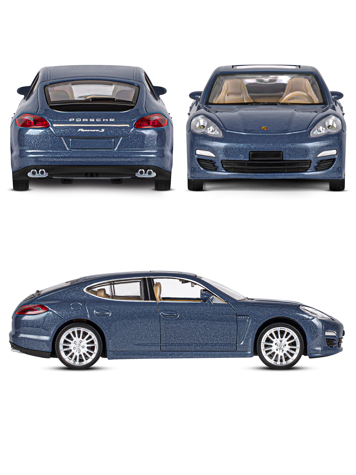 Автомобиль АВТОпанорама Porsche Panamera S 1:32 JB1251136 - фото 6