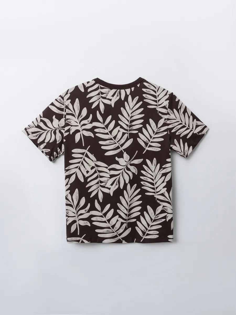 Футболка Mark Formelle (Марк Формэль) 113397/листья на шоколадном - фото 6