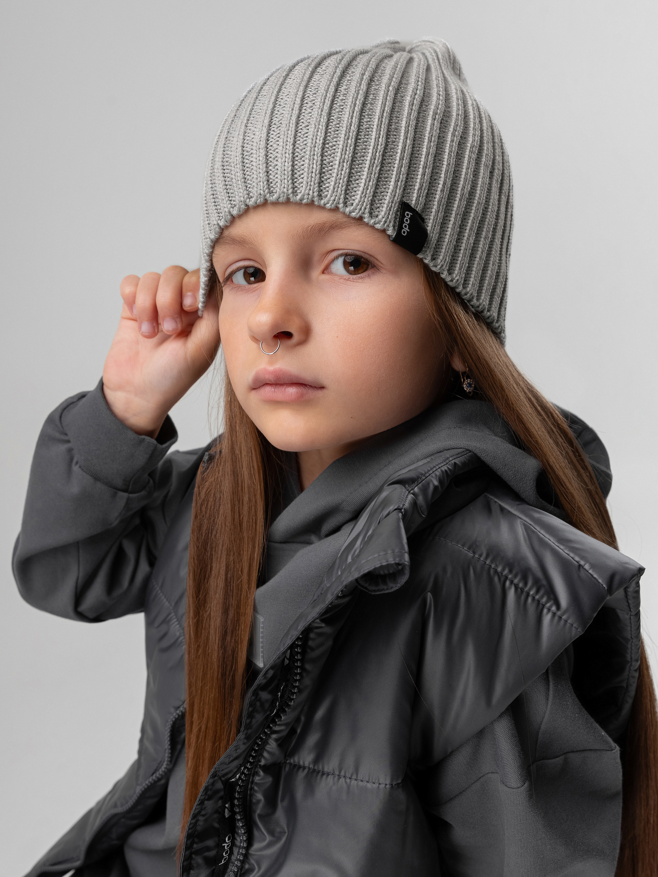 Шапка Bodo 10-405MU_светло-серый - фото 4