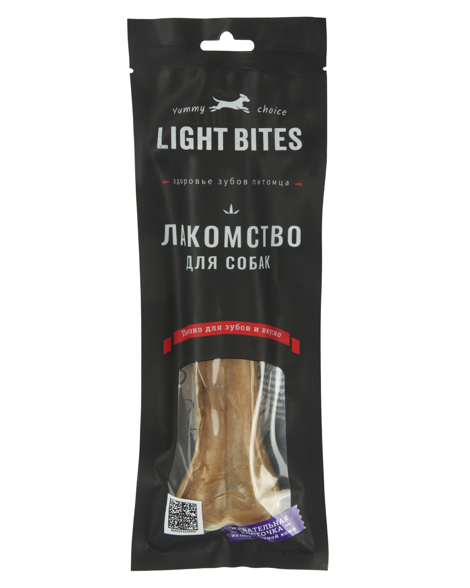 Изображение товара Лакомство для собак Light Bites Кость жевательная 20см 125г натуральное