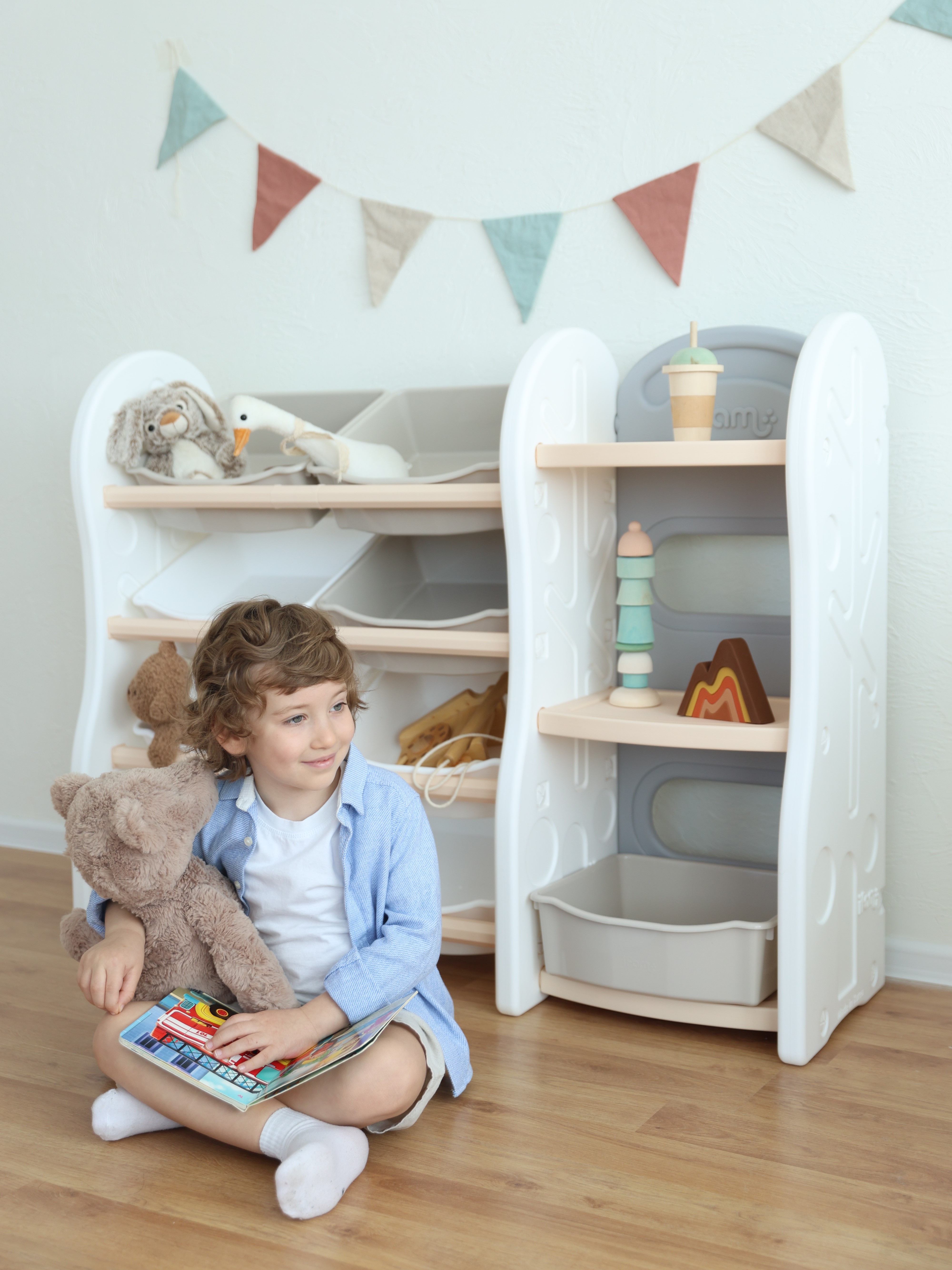 Стеллаж для игрушек Ifam DesignToy-4 бежевый - фото 22