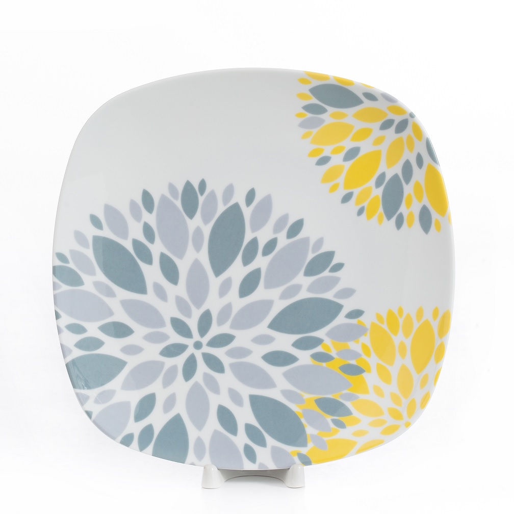 Сервиз столовый Zarin Porcelain Industries на 6 персон Quattro Selena Yellow 27 предметов - фото 3