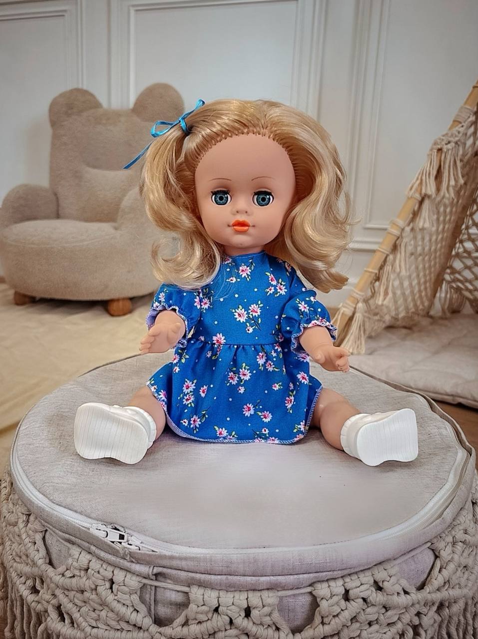 Кукла классическая СТРАНА КУКОЛ большая говорящая в платье высота 40 см 23-06.3 - фото 15