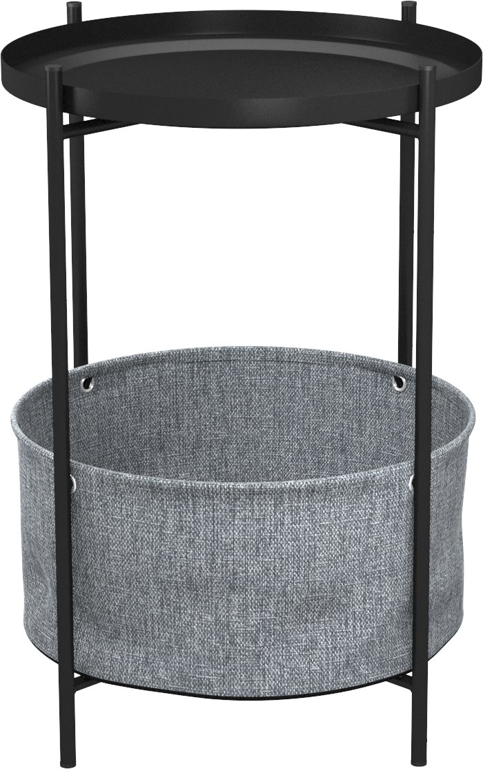 Стол журнальный LAVARIS Берген рогожка 82/39/ черный муар - фото 1