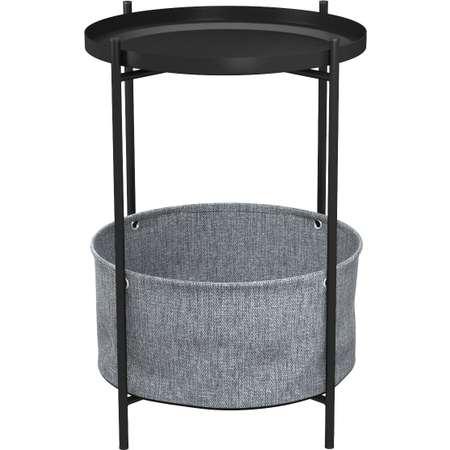 Стол журнальный LAVARIS Берген рогожка 82/39/ черный муар