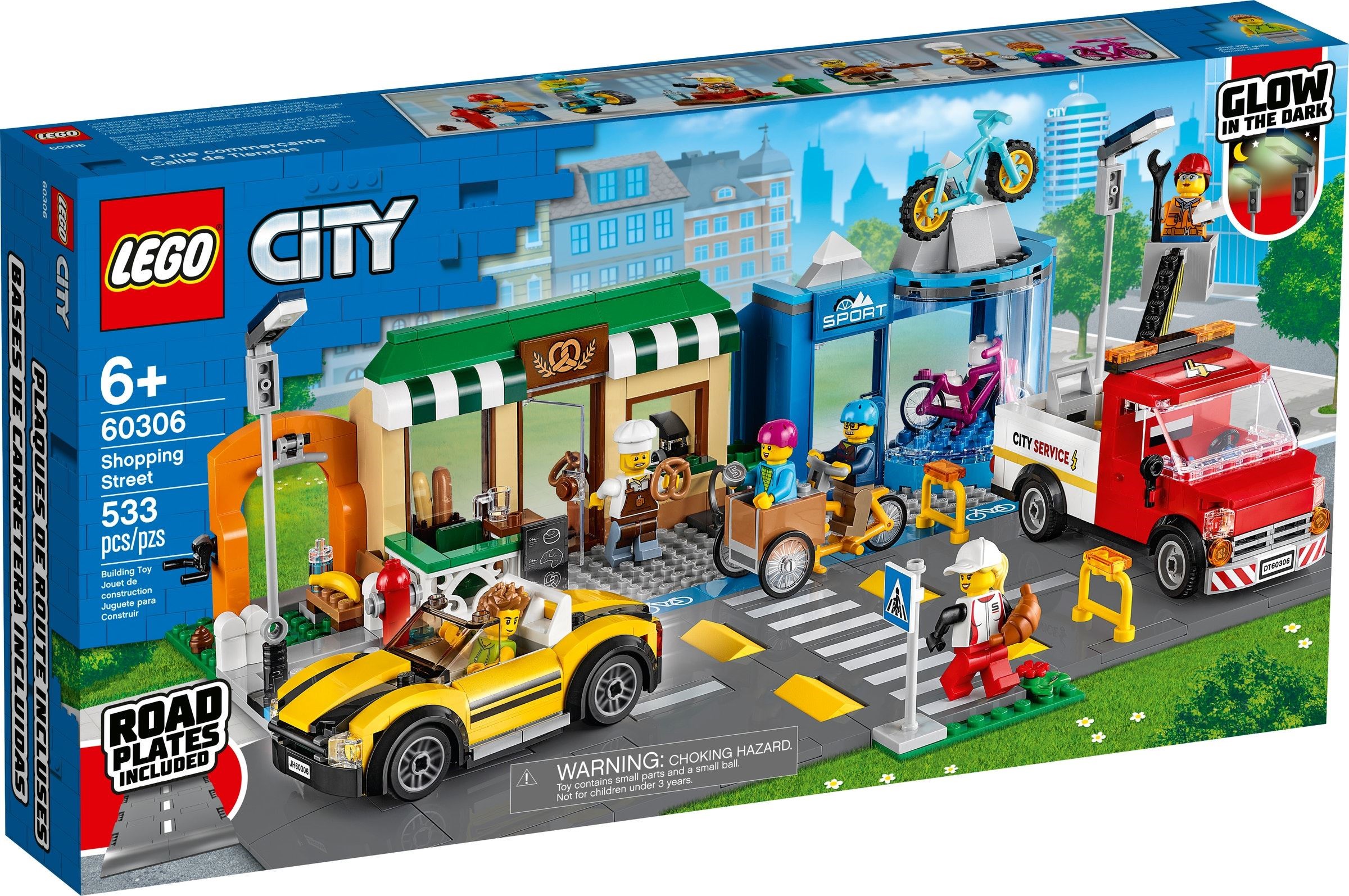 Изображение товара Конструктор LEGO City 60306 Торговая улица с пекарней и магазинами