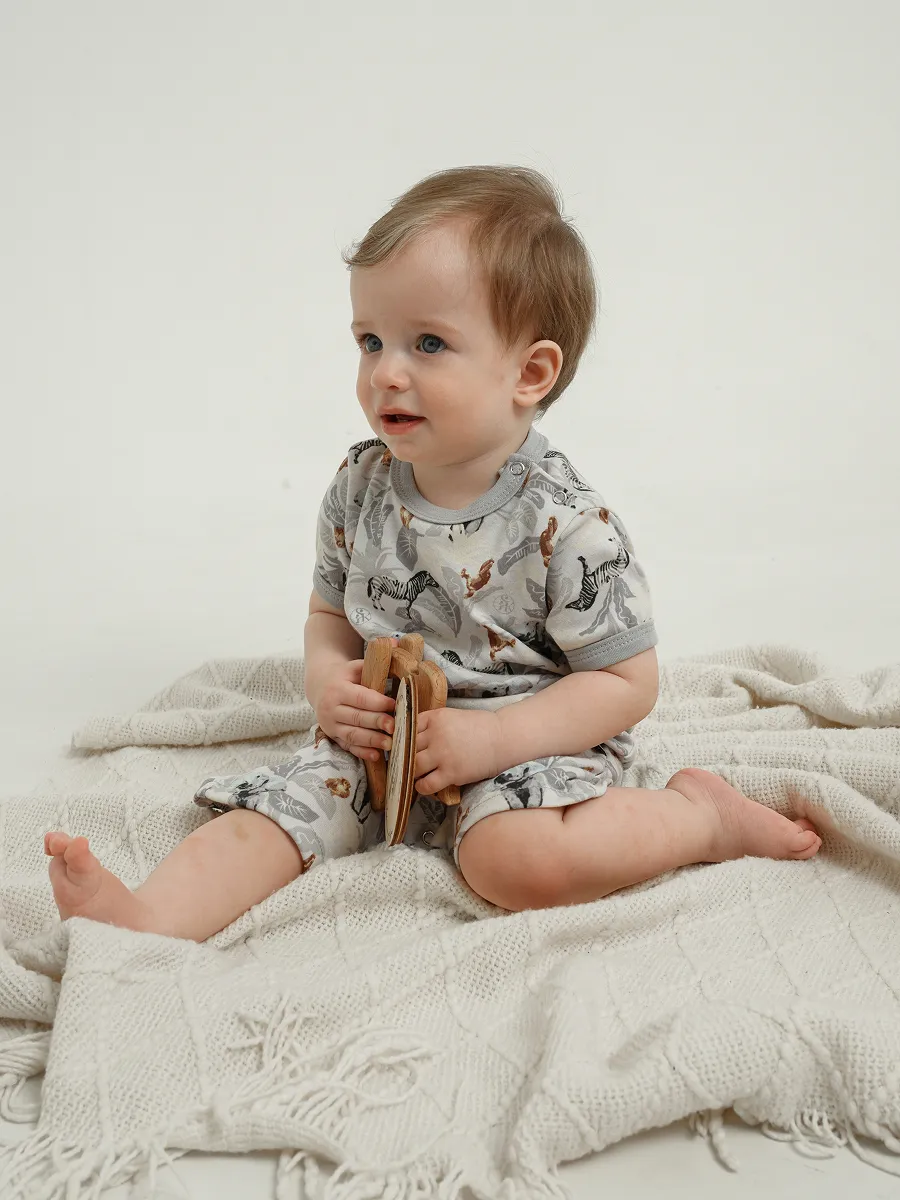 Песочник 3 шт Супер Пупс нбр/3прпе/ДжунглиСафариСерыйГолубой - фото 12