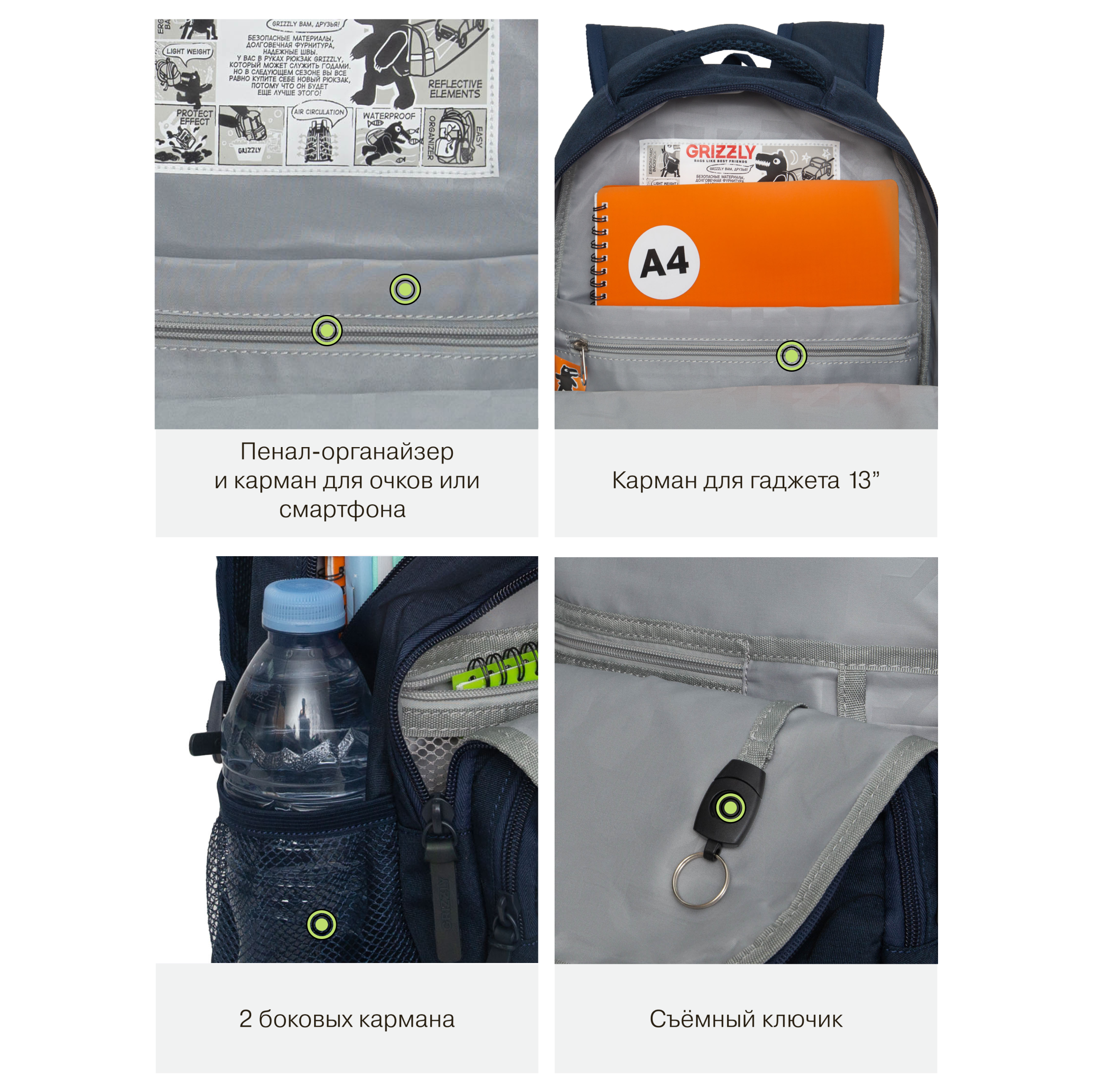 Рюкзак Grizzly для мальчика - фото 10