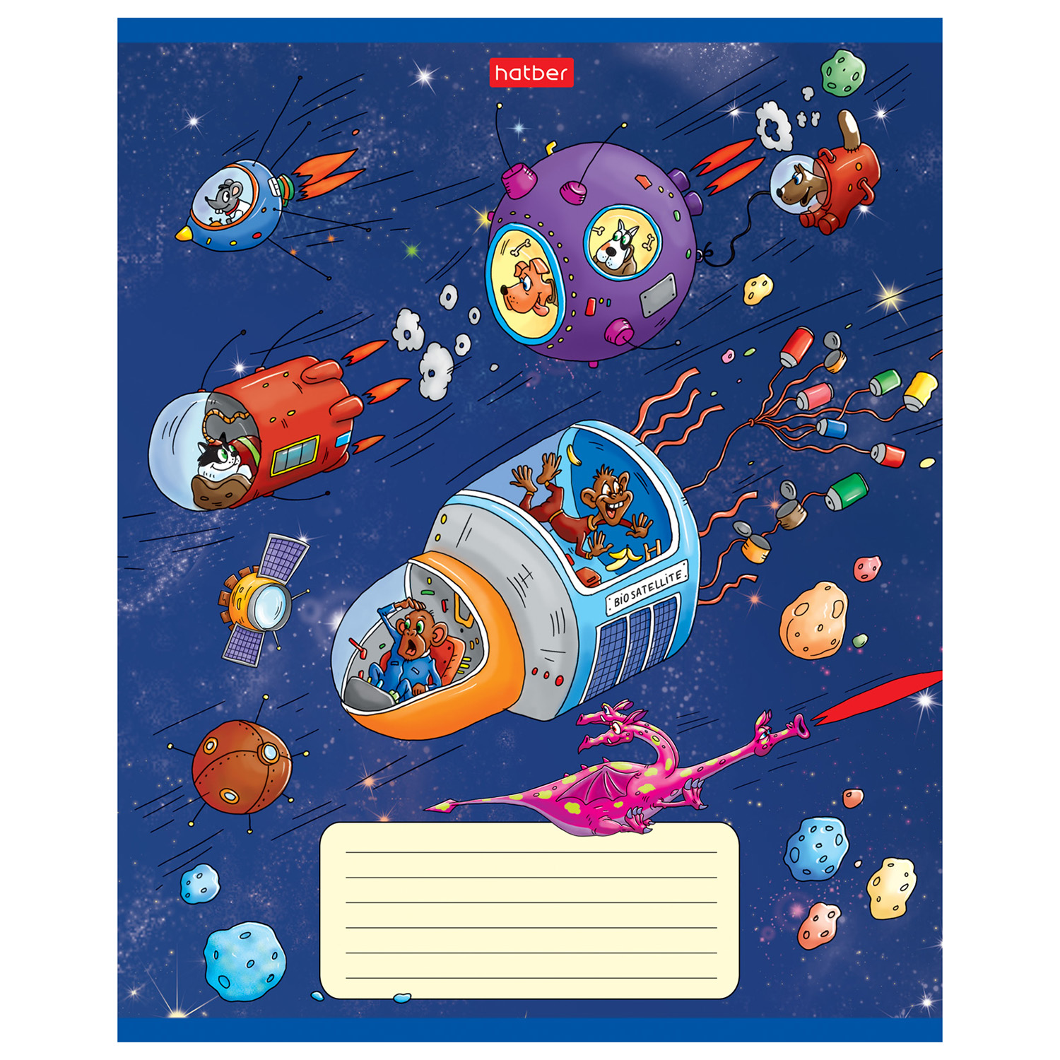 Тетрадь Hatber клетка 18 лист. в ассортименте - фото 6