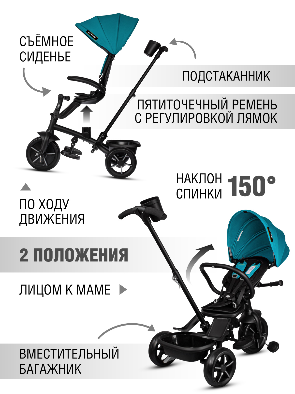 Трехколесный велосипед CITYRIDE - фото 3