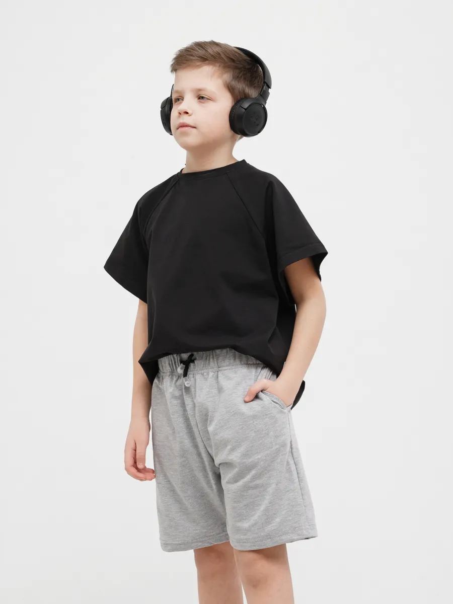 Шорты 3 шт Супер Пупс 3пр/шорты/черный/серый/тмнсиний - фото 19